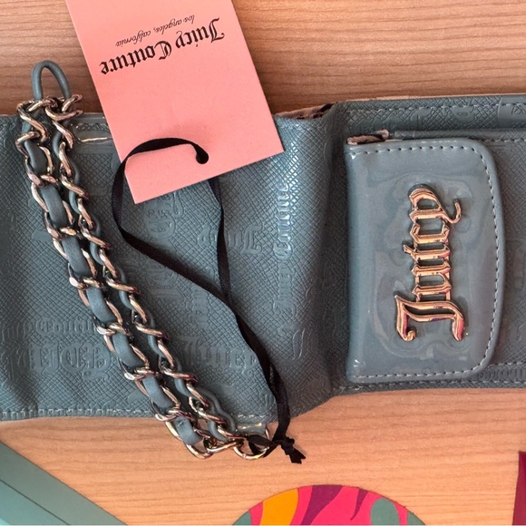 Juicy Couture Teal Wallet with Silver Chain - Picture 3 of 3